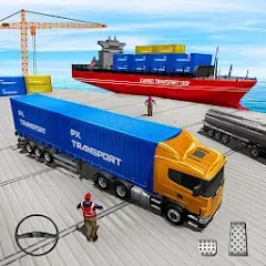 Взломанная Cargo Transport Truck Driving (Грузовик перевозки грузов)  [МОД Много монет] - последняя версия apk на Андроид