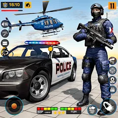 Скачать взлом US Police Shooting Crime City  [МОД Бесконечные деньги] - стабильная версия apk на Андроид