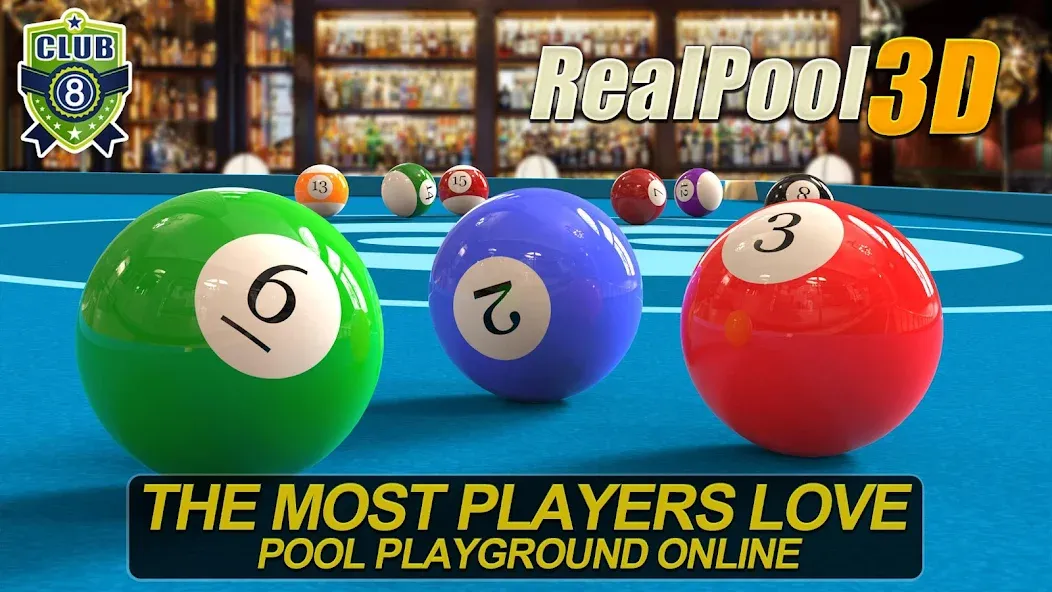 Real Pool 3D Online 8Ball Game (Реал Пул 3Д Онлайн 8Бол Гейм)  [МОД Много денег] Screenshot 1