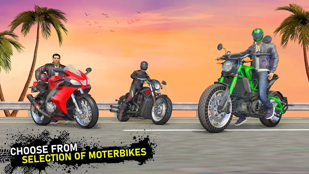 Moto Traffic Bike Race Game 3d (Мото Трафик Байк Рейс Гейм 3д)  [МОД Много монет] Screenshot 4