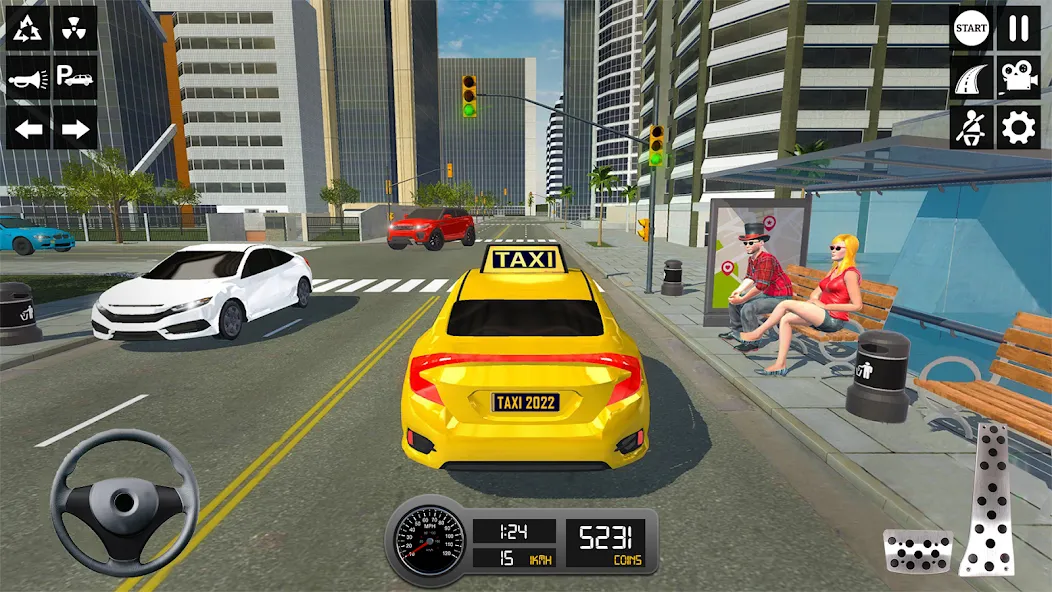 Taxi Simulator 3d Taxi Sim  [МОД Unlimited Money] Screenshot 2