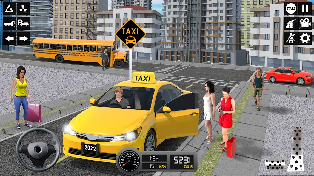 Taxi Simulator 3d Taxi Sim  [МОД Unlimited Money] Screenshot 4