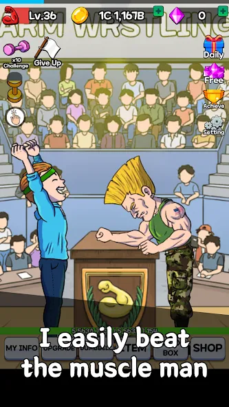 Arm Wrestling Clicker (Армреслинг Кликер)  [МОД Бесконечные монеты] Screenshot 5