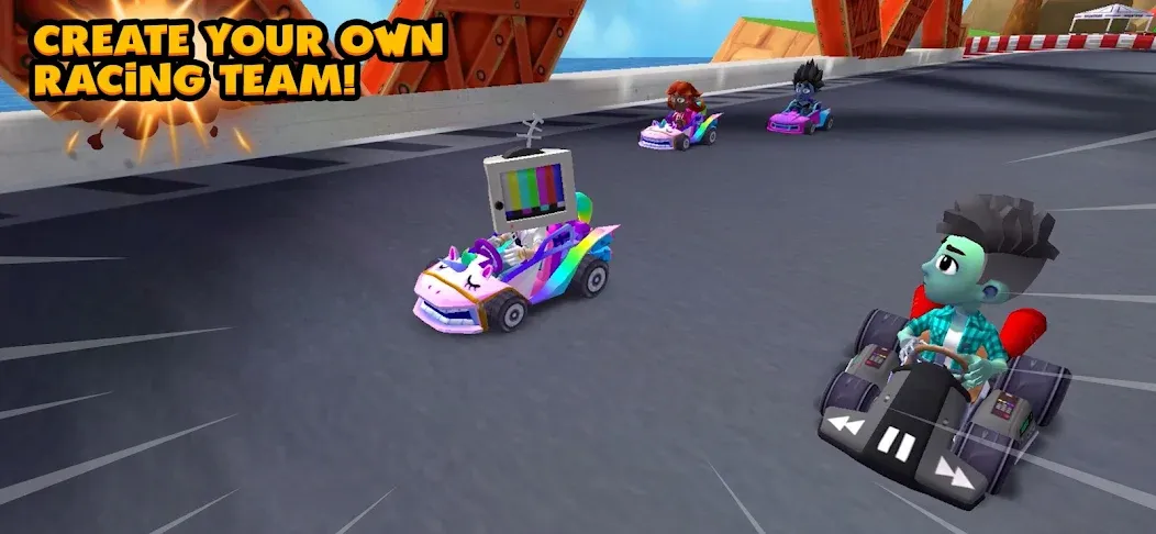 Boom Karts Multiplayer Racing (Бум Картс Мультиплеер Рейсинг)  [МОД Unlimited Money] Screenshot 3