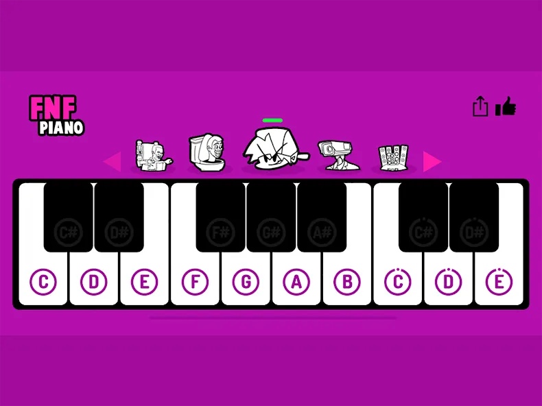 FNF Piano (ФНФ Пиано)  [МОД Бесконечные монеты] Screenshot 3