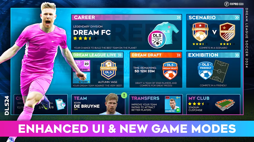 Dream League Soccer 2024 (Дрим Лиг Соккер 2023)  [МОД Много денег] Screenshot 1