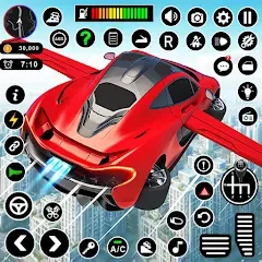 Скачать взлом Flying Car Robot Shooting Game  [МОД Много монет] - последняя версия apk на Андроид