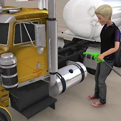 Скачать взломанную Euro Truck Gas Station Games  [МОД Меню] - последняя версия apk на Андроид