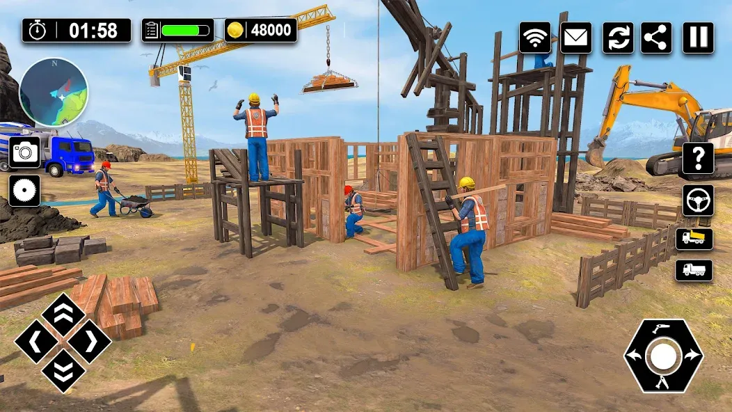 Wood House Construction Game  [МОД Menu] Screenshot 2