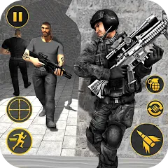 Скачать взломанную Anti Terrorist Shooting Game  [МОД Unlocked] - последняя версия apk на Андроид