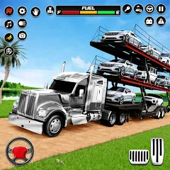 Взлом Car Transporter 3d:Truck Games  [МОД Mega Pack] - последняя версия apk на Андроид