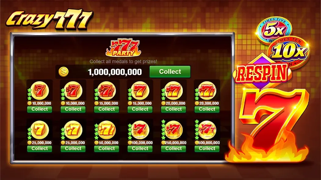 Crazy 777 Slot-TaDa Games (Крэйзи 777 Слот)  [МОД Меню] Screenshot 3