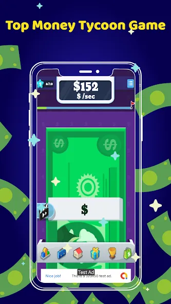 Money Clicker Game -Money Rain  [МОД Бесконечные монеты] Screenshot 5