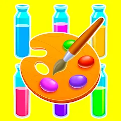 Взломанная Sort Paint: Water Sort Puzzle (Сорт Пэйнт)  [МОД Бесконечные монеты] - последняя версия apk на Андроид