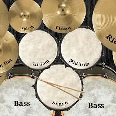 Взломанная Drum kit (Drums) free  [МОД Меню] - стабильная версия apk на Андроид