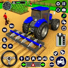 Скачать взломанную Real Tractor Driving Simulator (Реальный симулятор вождения трактора)  [МОД Много денег] - полная версия apk на Андроид