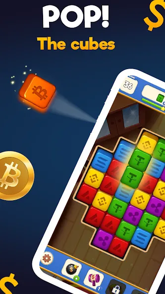 Crypto Blocks Puzzle Challenge  [МОД Все открыто] Screenshot 1