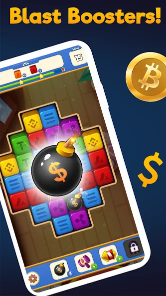 Crypto Blocks Puzzle Challenge  [МОД Все открыто] Screenshot 3