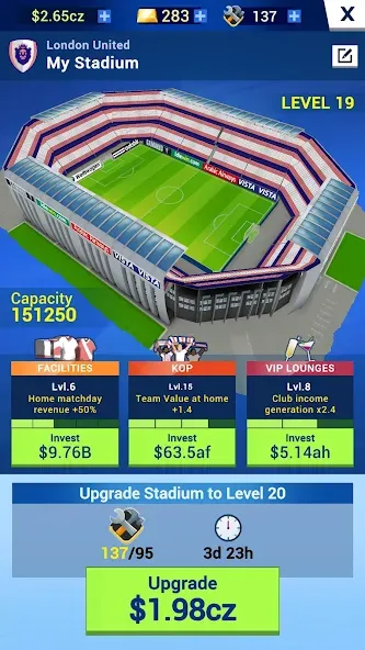 Idle Eleven - Soccer tycoon (Айдл Илевен)  [МОД Mega Pack] Screenshot 3