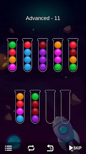 Ball Sort - Bubble Sort Puzzle (Болл Сорт)  [МОД Меню] Screenshot 5