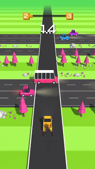 Traffic Run!: Driving Game  [МОД Бесконечные монеты] Screenshot 4