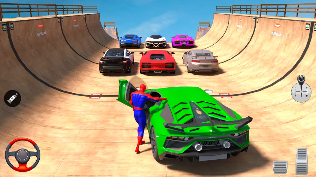 Superhero Car: Mega Ramp Games (Рамп Кар Гейм)  [МОД Menu] Screenshot 1