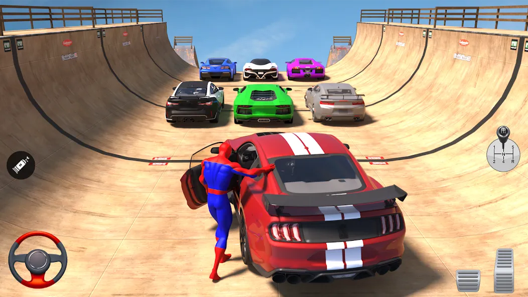 Superhero Car: Mega Ramp Games (Рамп Кар Гейм)  [МОД Menu] Screenshot 3