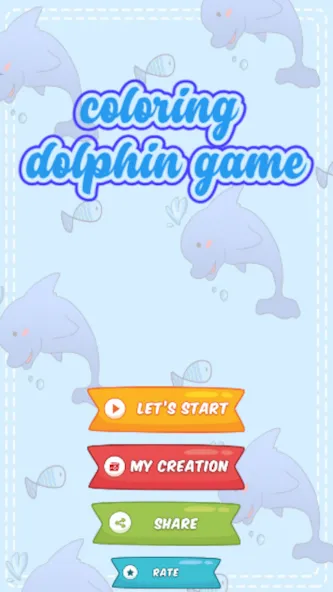 dolphin coloring game (дельфин раскраска игра)  [МОД Все открыто] Screenshot 5