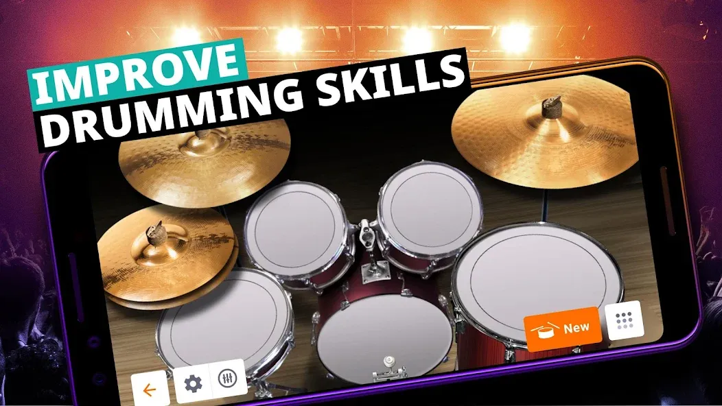 Drum Kit Music Games Simulator  [МОД Бесконечные деньги] Screenshot 3