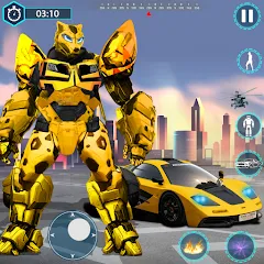 Скачать взломанную Flying Robot Transforming Game  [МОД Menu] - последняя версия apk на Андроид