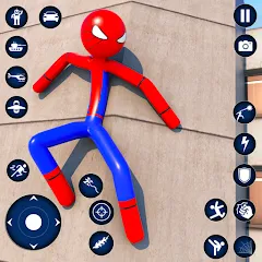 Взлом Spider Game-Stickman Rope Hero  [МОД Бесконечные деньги] - стабильная версия apk на Андроид