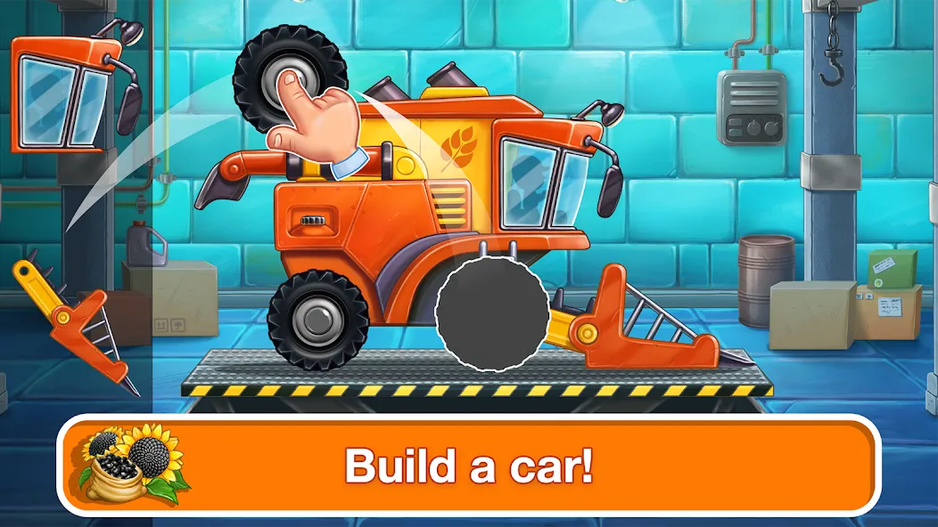 Tractor, car: kids farm games  [МОД Много денег] Screenshot 1