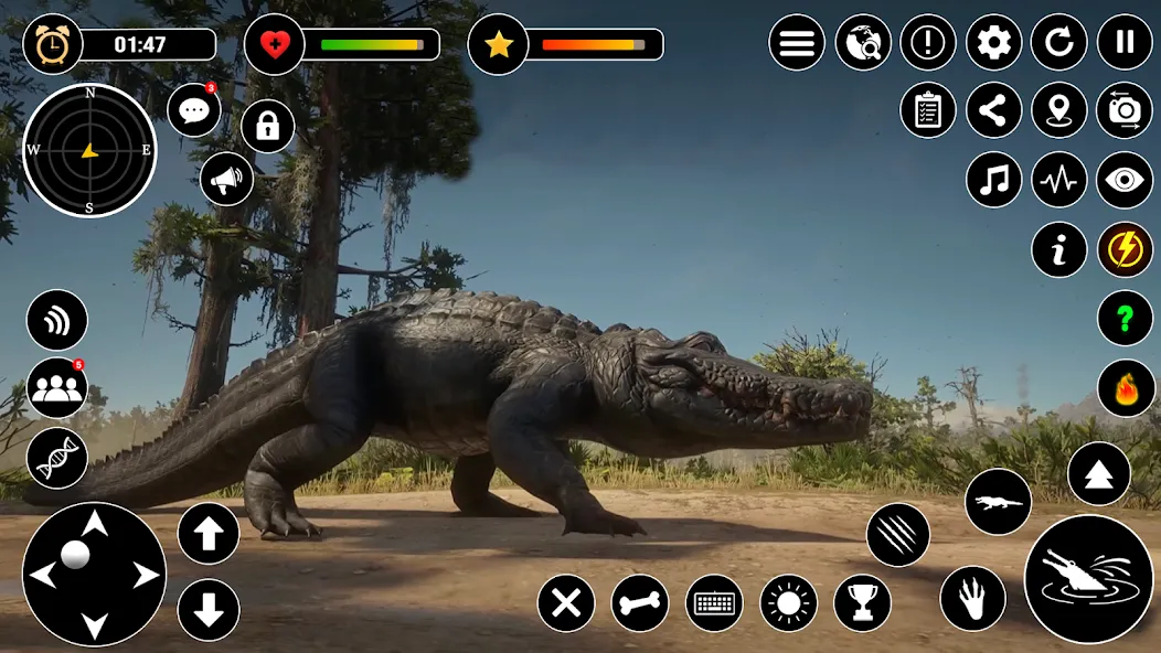 Animal Crocodile Attack Sim (Энимал Крокодайл Аттак Сим)  [МОД Бесконечные деньги] Screenshot 1