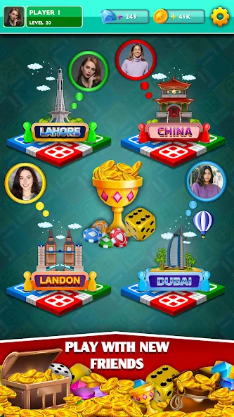 Multiplayer Dice Ludo Games (Мультиплеер Дайс Лудо Игры)  [МОД Unlimited Money] Screenshot 4