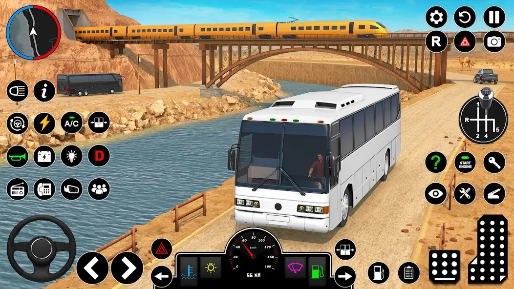 Offroad Bus Simulator Bus Game (Оффроуд Автобус Симулятор Игра)  [МОД Unlimited Money] Screenshot 1