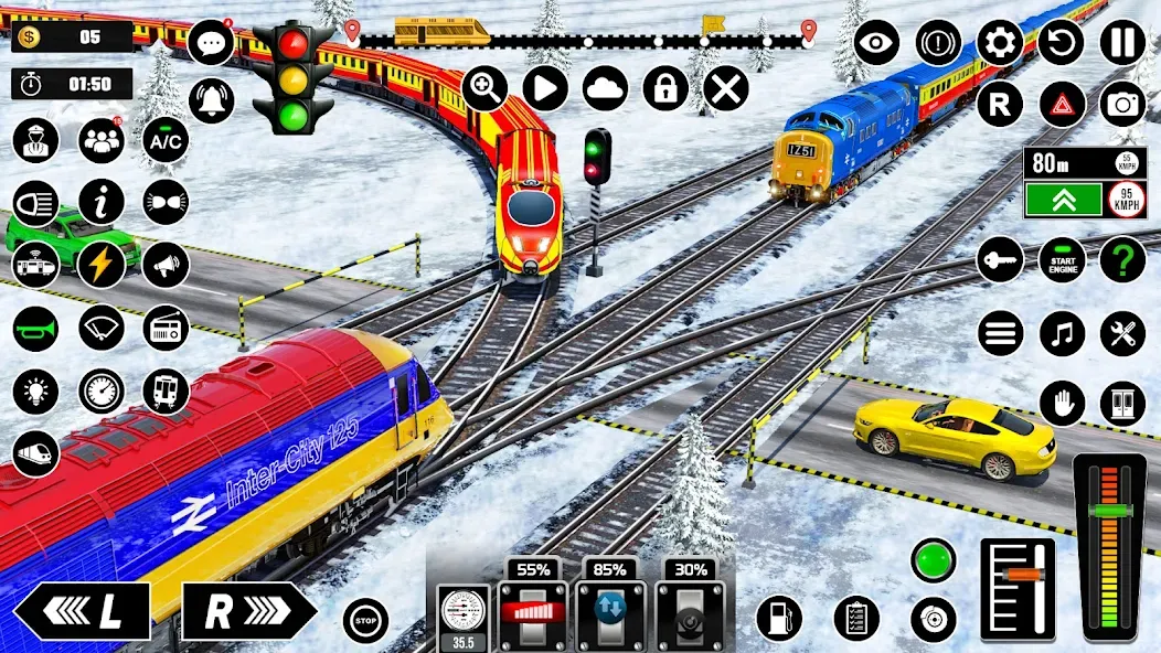 Railway Train Simulator Games  [МОД Бесконечные монеты] Screenshot 3