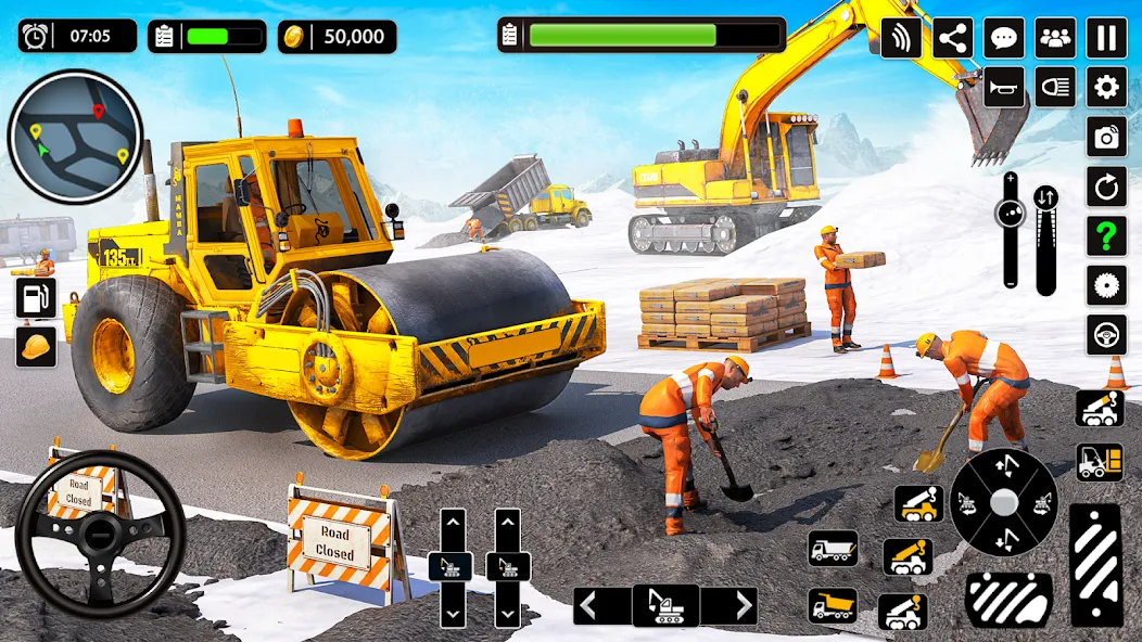 Snow Offroad Construction Game  [МОД Много денег] Screenshot 4