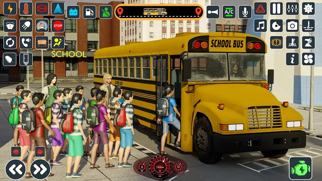 School Bus 3d : City Bus Games (Школьный автобус симулятор игры на автобусе)  [МОД Menu] Screenshot 3