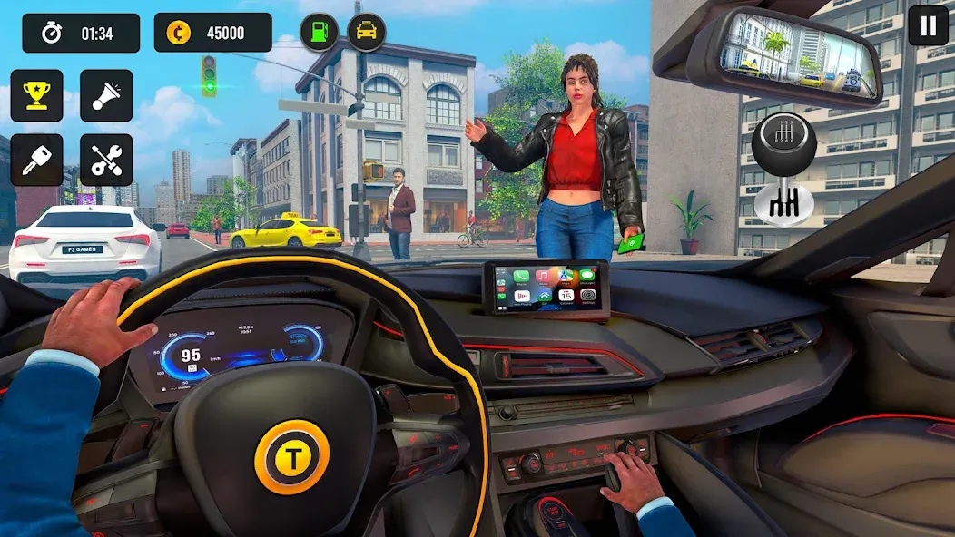 Taxi Simulator 3d Taxi Driver  [МОД Много денег] Screenshot 1