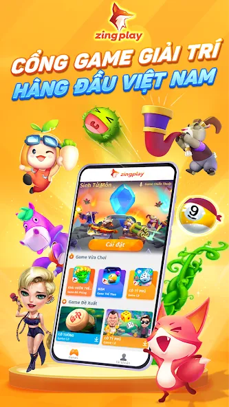 ZingPlay HD Cổng game giải trí  [МОД Menu] Screenshot 1