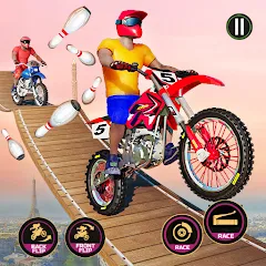 Взлом Motor Bike Stunt Racing Games (Мотор Байк Стант Гонки Игры)  [МОД Menu] - последняя версия apk на Андроид