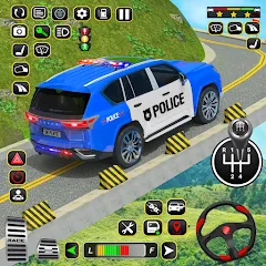 Взлом Police Car Driving School Game (Полицейская школа вождения автомобилей)  [МОД Mega Pack] - стабильная версия apk на Андроид