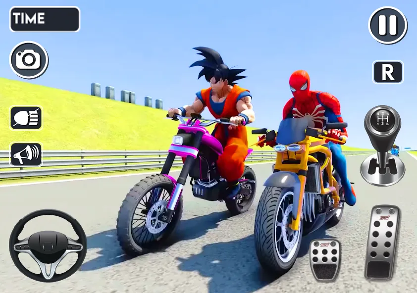 Spider Bike Stunt 3D Mega Ramp  [МОД Все открыто] Screenshot 3