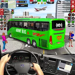 Взломанная US Military Coach Simulator 3D  [МОД Menu] - полная версия apk на Андроид