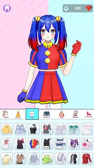 Anime Dress Up and Makeup Game  [МОД Много монет] Screenshot 1