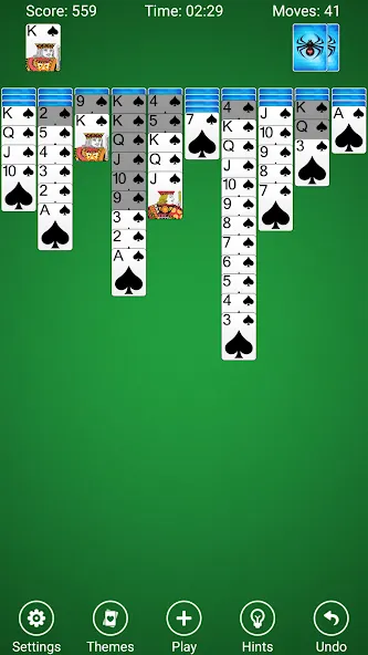 Spider Solitaire  [МОД Unlimited Money] Screenshot 1