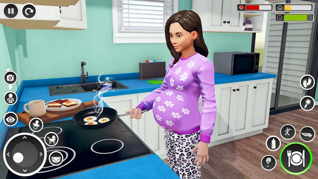 Pregnant Mom Simulator Games  [МОД Бесконечные деньги] Screenshot 1