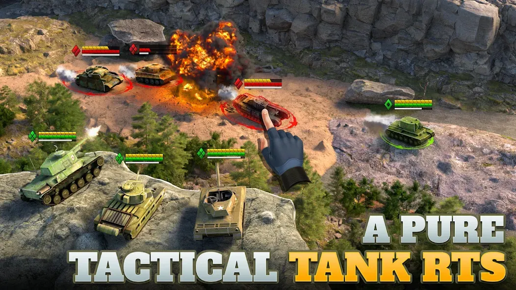 Tanks Charge: Online PvP Arena (Танковая атака)  [МОД Бесконечные монеты] Screenshot 1