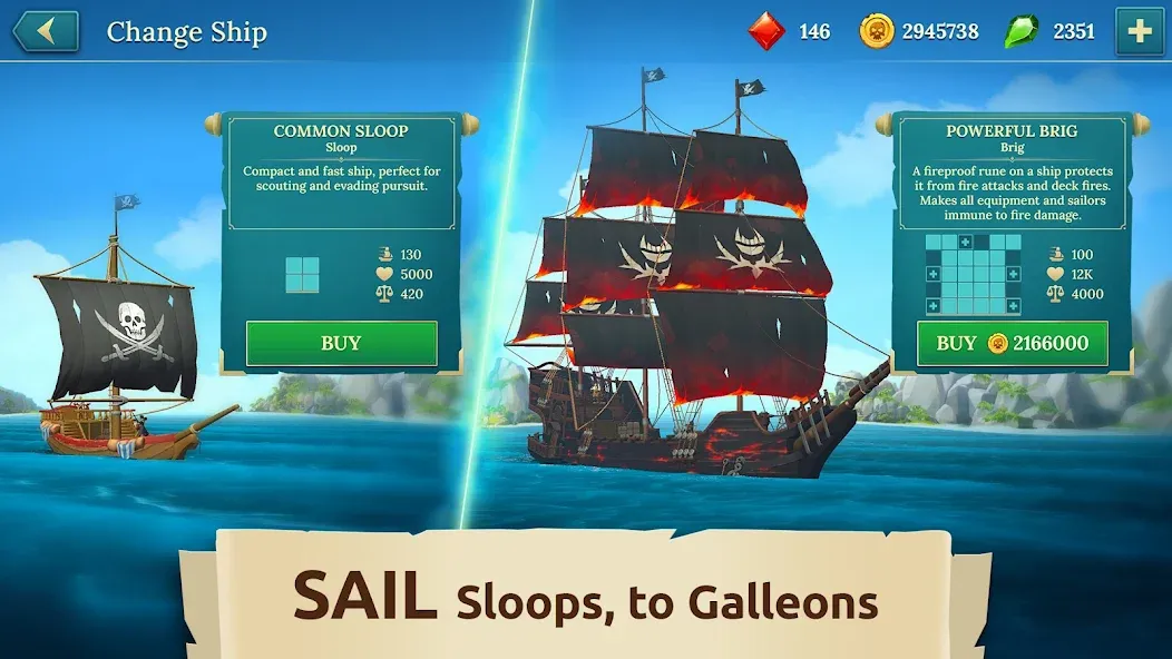 Pirate Ships・Build and Fight  [МОД Все открыто] Screenshot 3