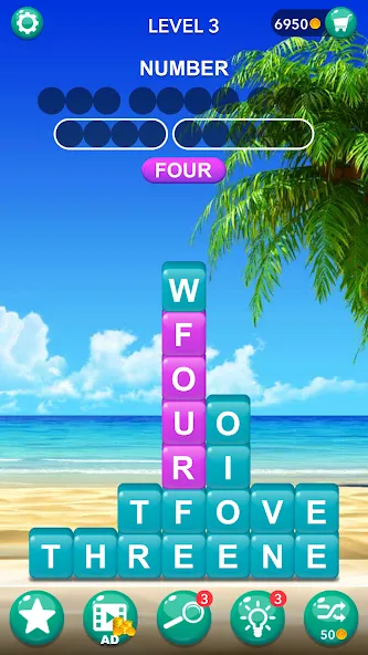 Word Tiles :Hidden Word Search  [МОД Все открыто] Screenshot 1